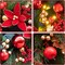 Christmas Wreaths for Front Door- 24 Inch Outdoor Prelit Christmas (Red) 5"D x 24"W x 24"H